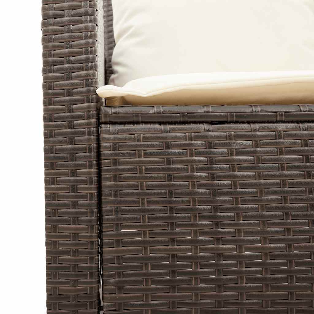 6 részes barna polyrattan kerti ülőgarnitúra párnával