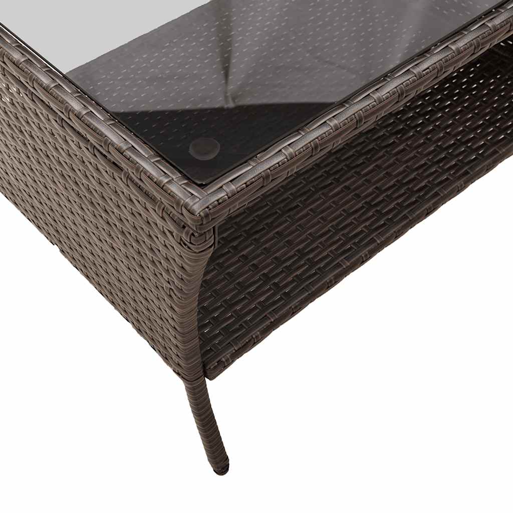 6 részes barna polyrattan kerti ülőgarnitúra párnával