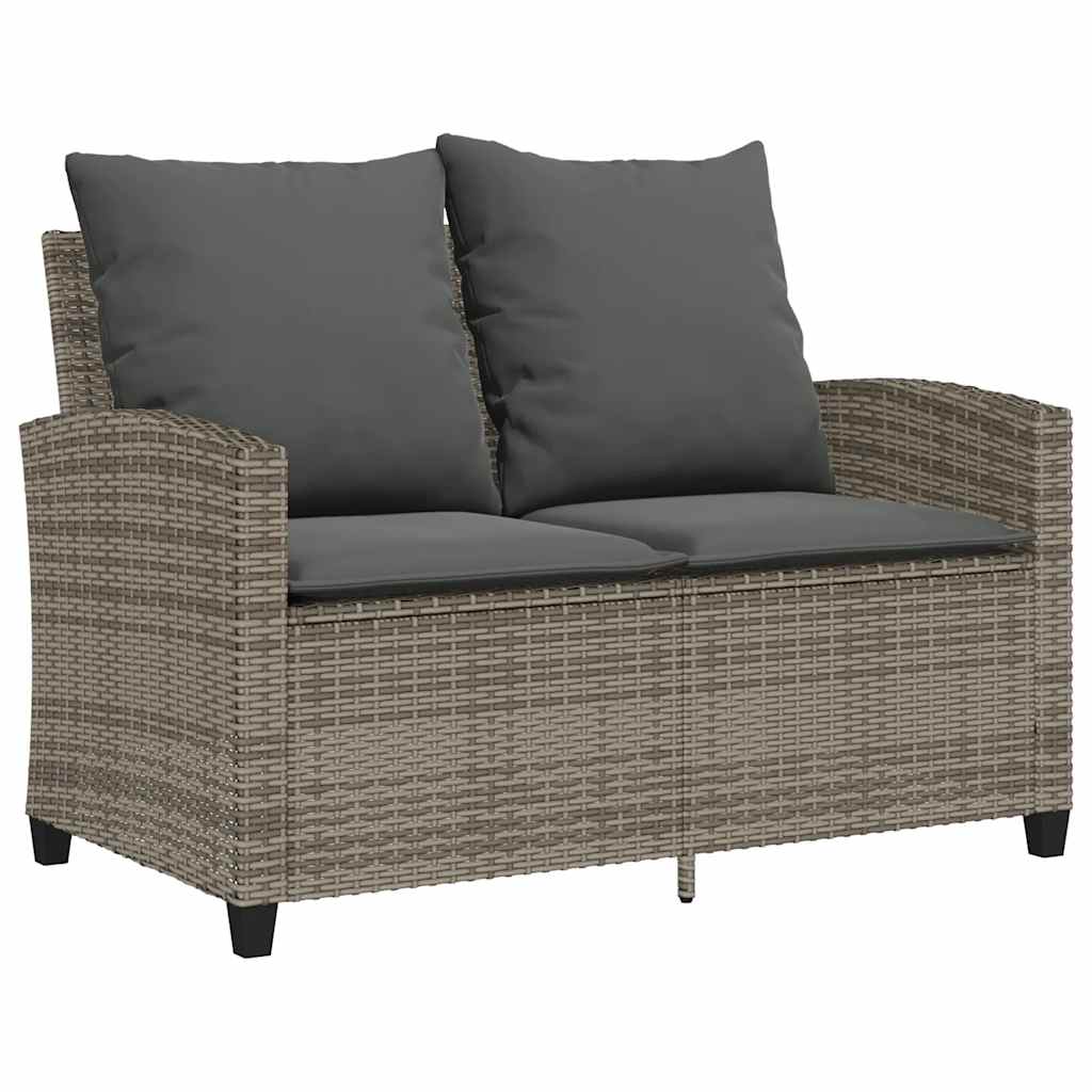 6 részes szürke polyrattan kerti ülőgarnitúra párnákkal