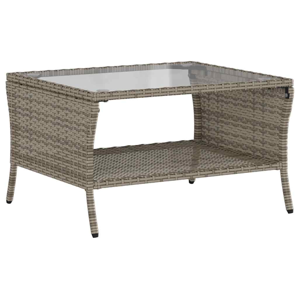 6 részes szürke polyrattan kerti ülőgarnitúra párnákkal