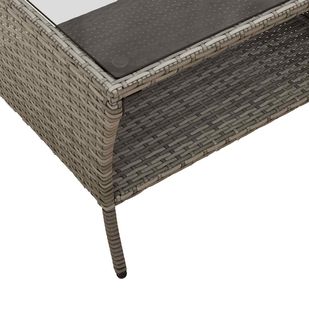 6 részes szürke polyrattan kerti ülőgarnitúra párnákkal