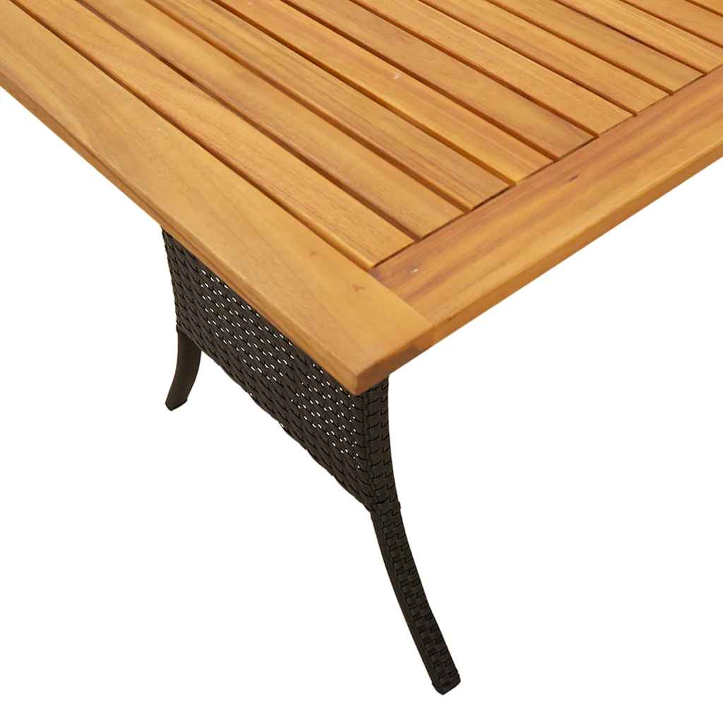 6 részes fekete polyrattan kerti ülőgarnitúra párnákkal