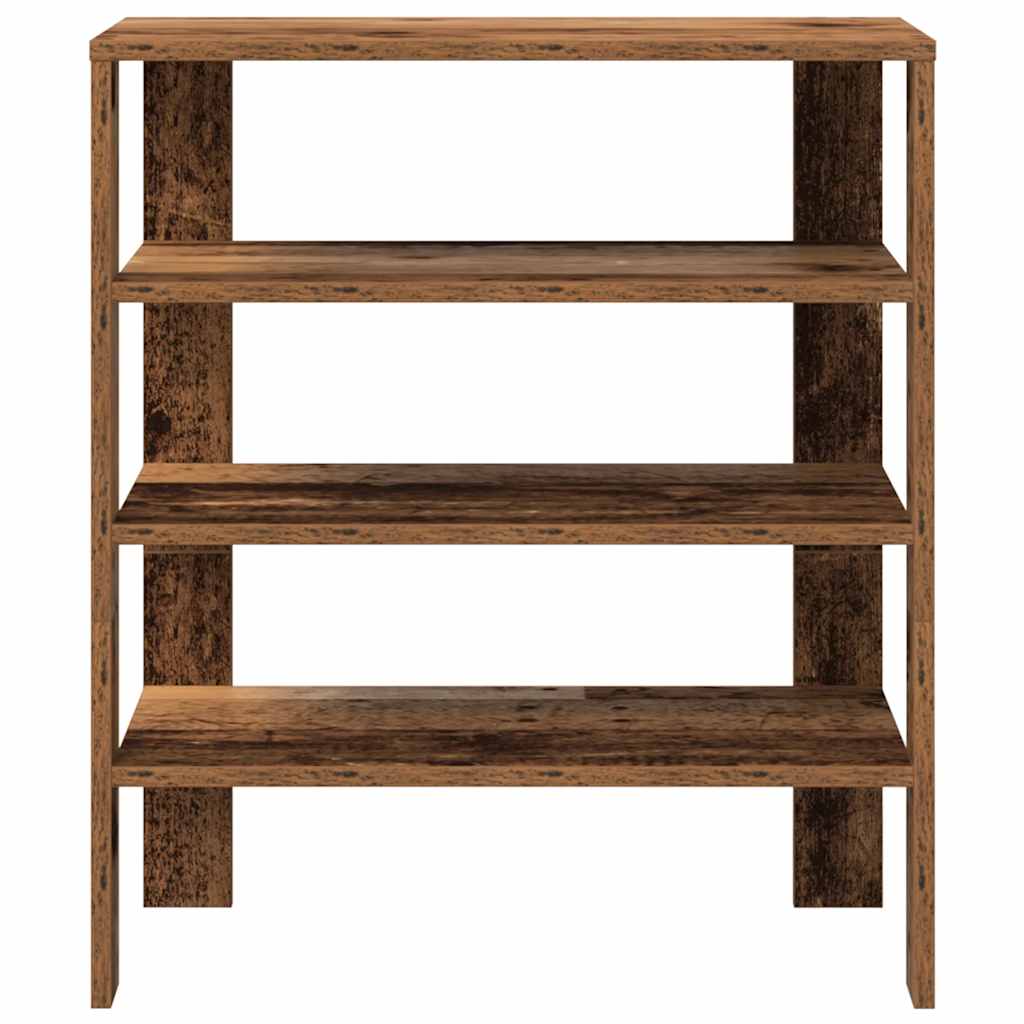 antik fa szerelt fa cipőtartó 61x32x70 cm