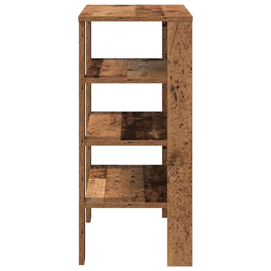 antik fa szerelt fa cipőtartó 61x32x70 cm