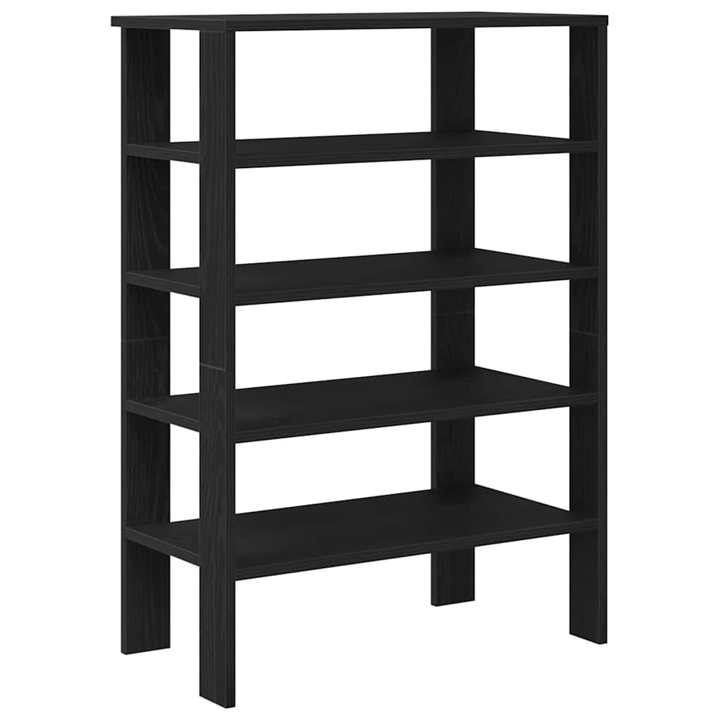 fekete szerelt fa cipőtároló szekrény 61x32x87,5 cm