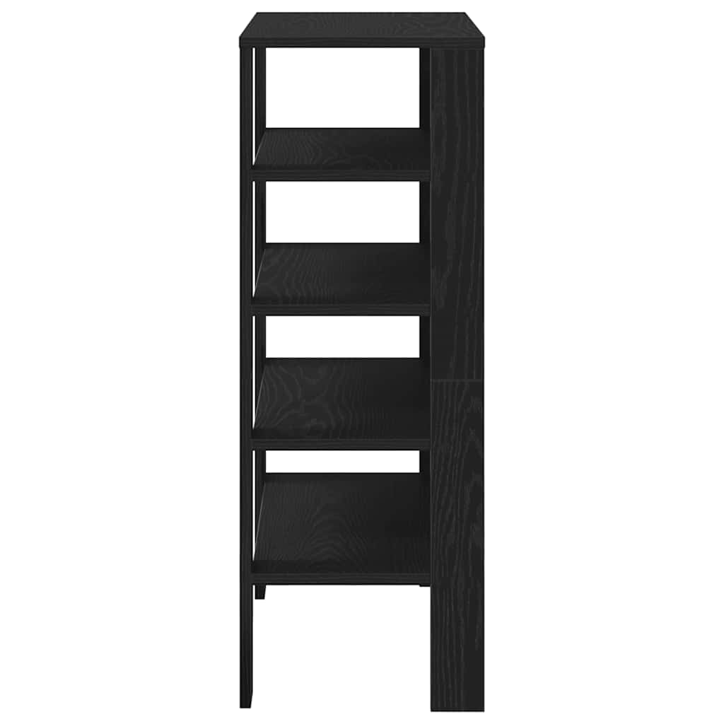 fekete szerelt fa cipőtároló szekrény 61x32x87,5 cm