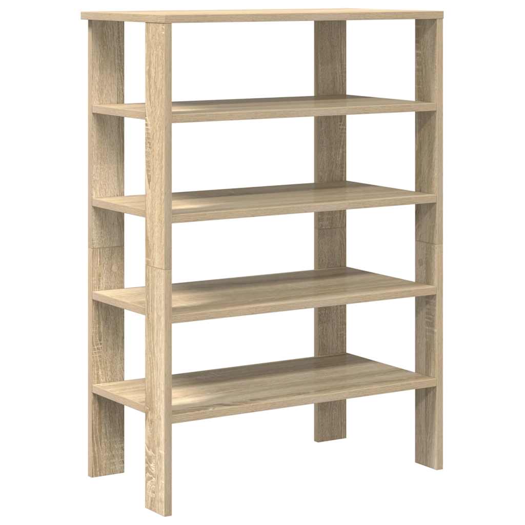 sonoma tölgy színű szerelt fa cipőtartó 61x32x87,5 cm
