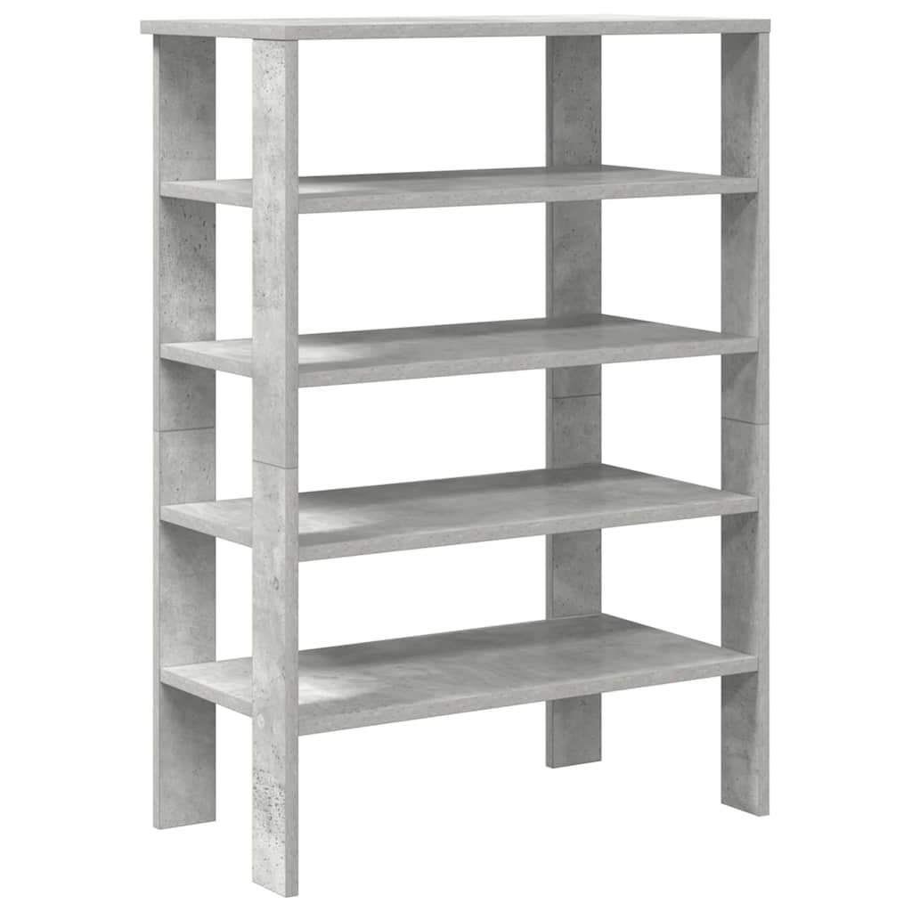 betonszürke szerelt fa cipőtartó 61x32x87,5 cm