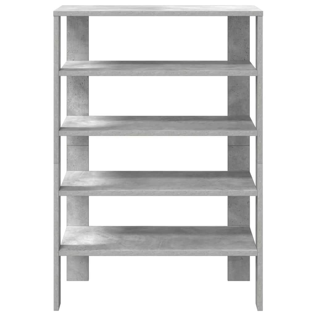 betonszürke szerelt fa cipőtartó 61x32x87,5 cm