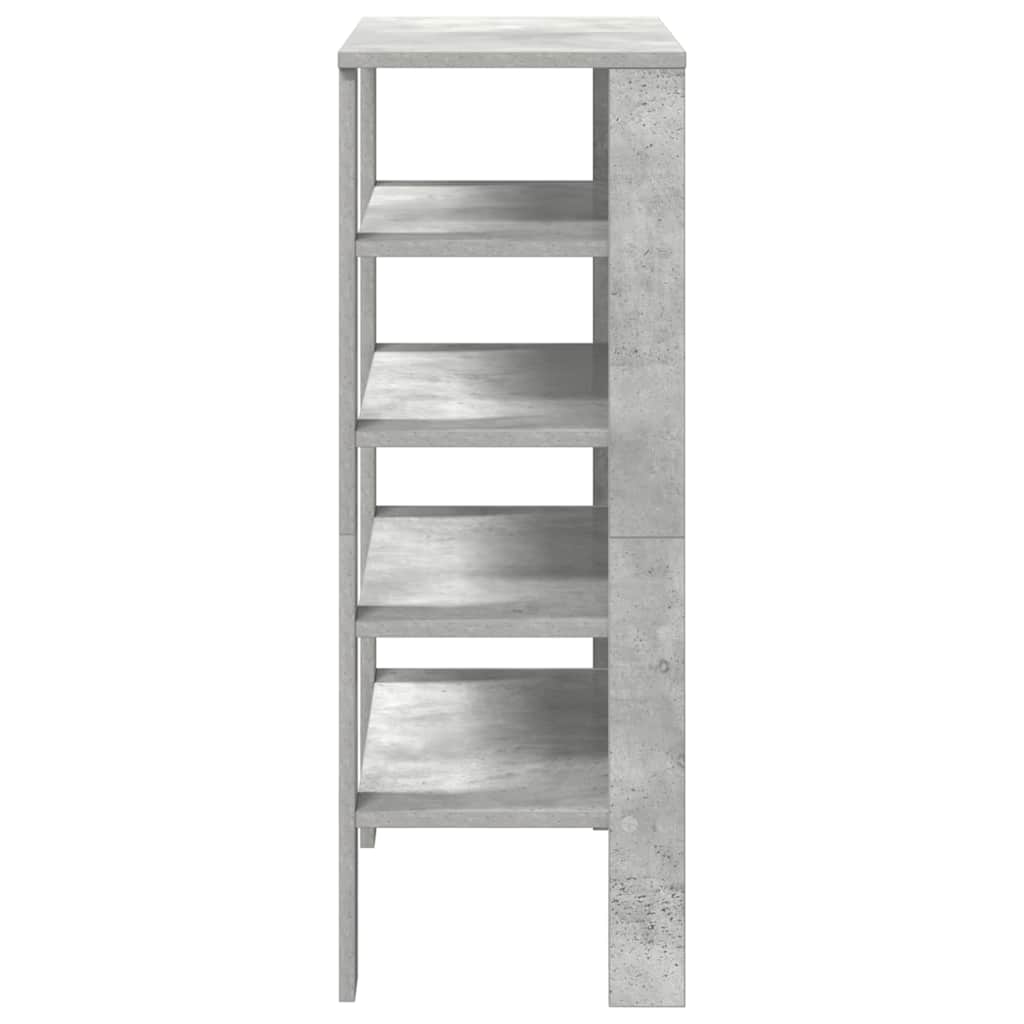 betonszürke szerelt fa cipőtartó 61x32x87,5 cm