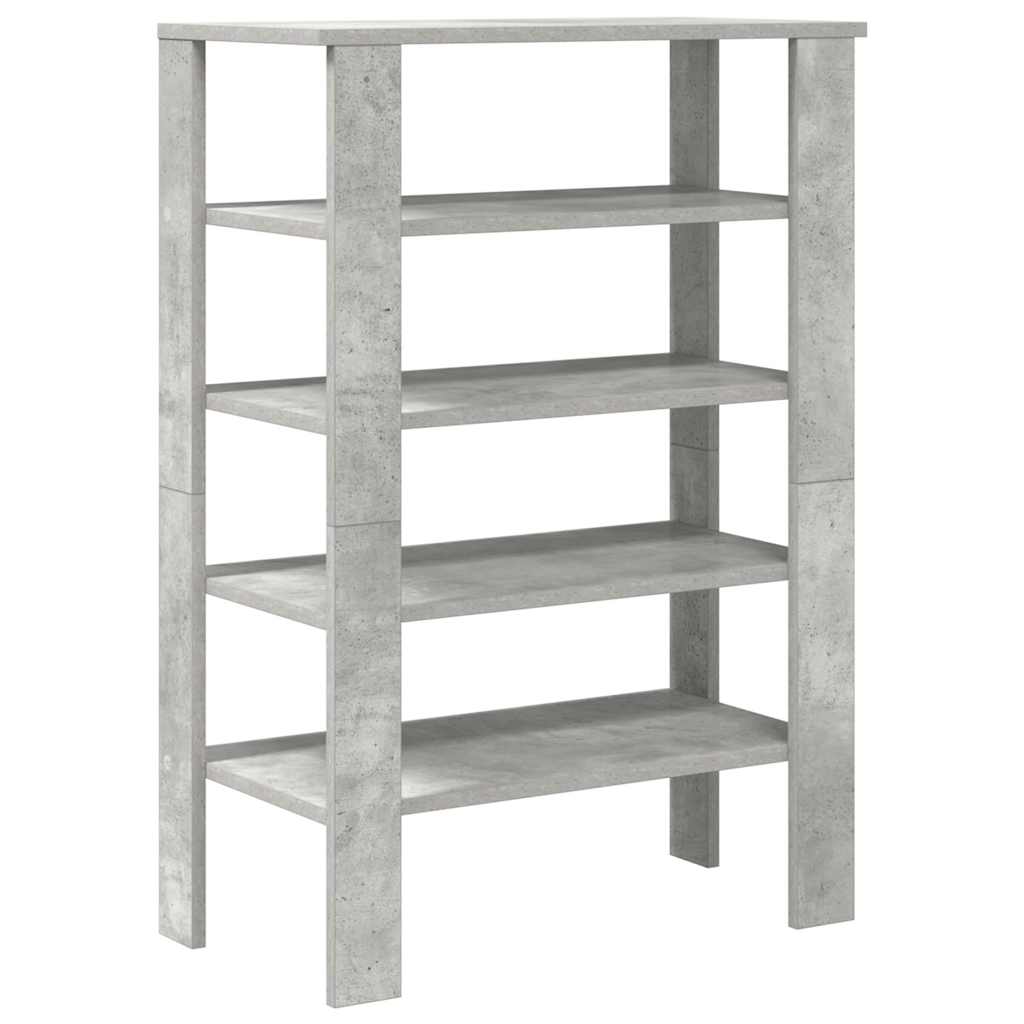 betonszürke szerelt fa cipőtartó 61x32x87,5 cm