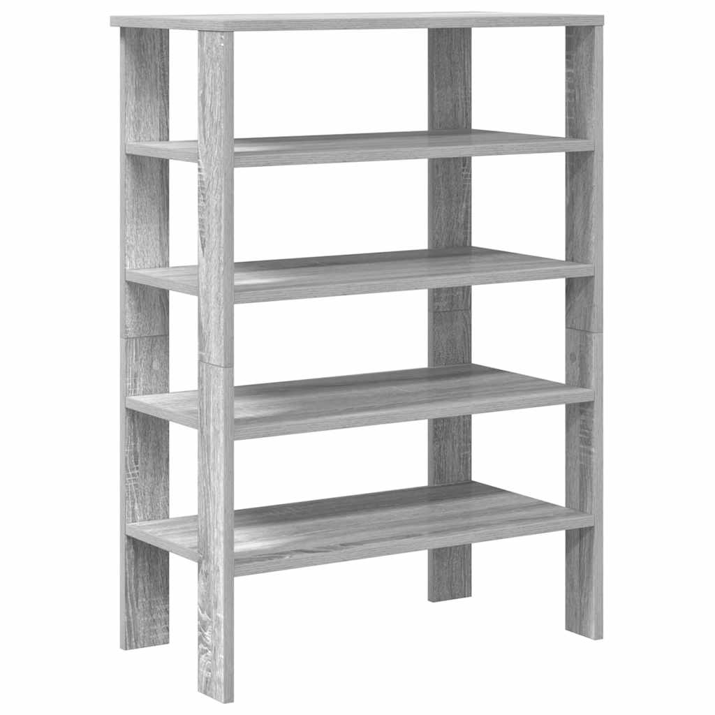 szürke sonoma színű szerelt fa cipőtartó 61x32x87,5 cm
