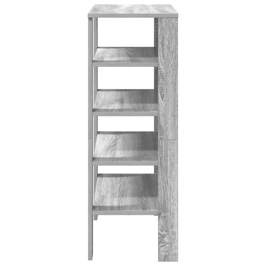 szürke sonoma színű szerelt fa cipőtartó 61x32x87,5 cm