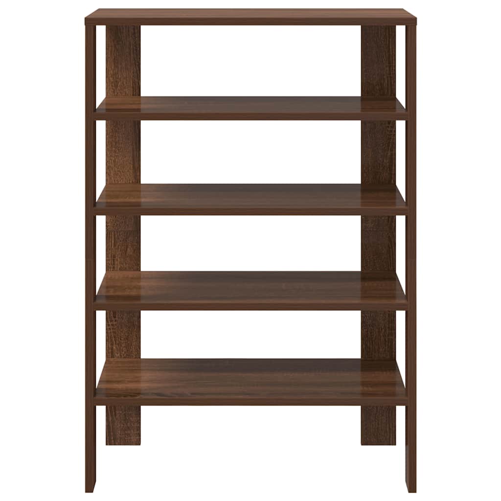 barna tölgy színű szerelt fa cipőtartó 61x32x87,5 cm