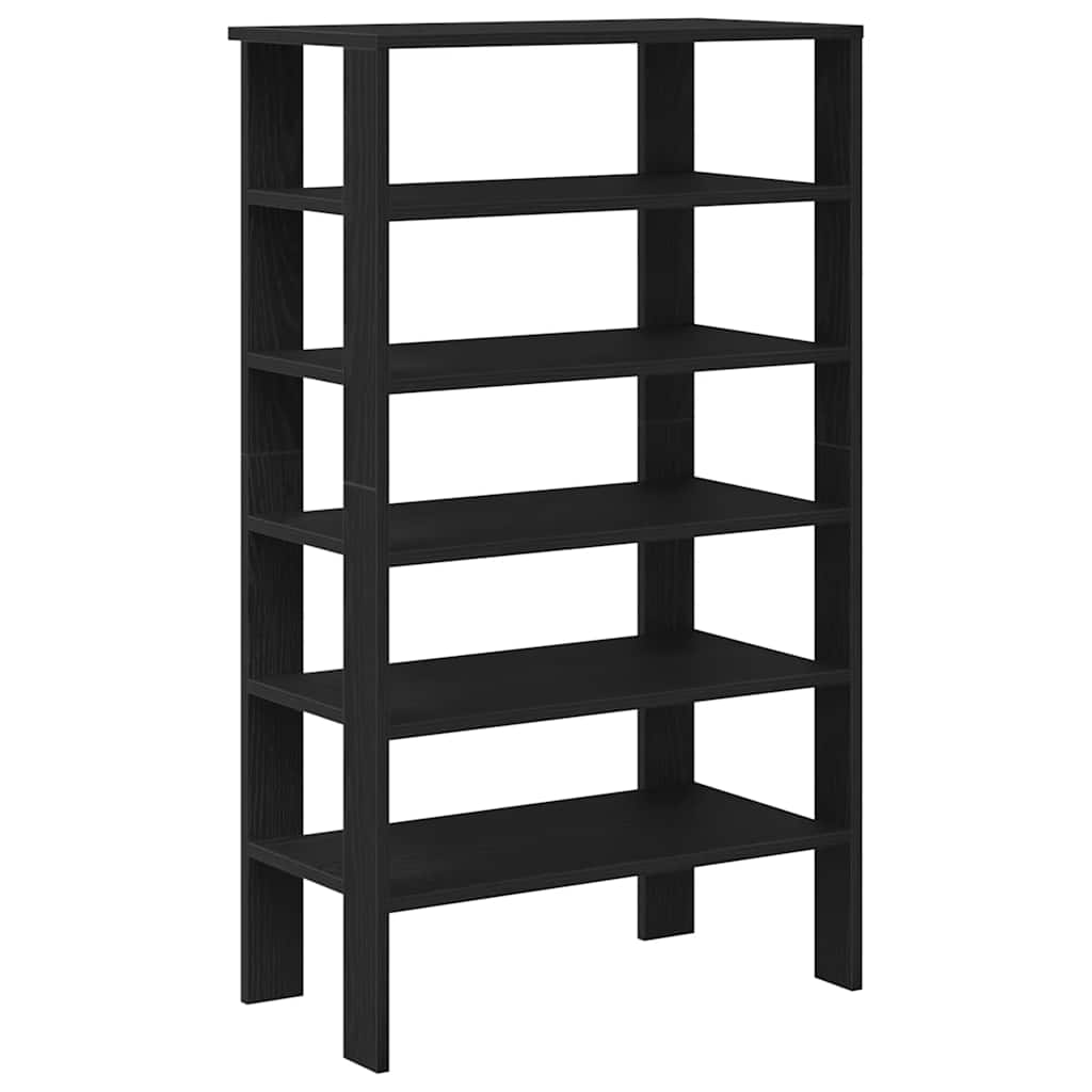 fekete szerelt fa cipőtároló szekrény 61x32x105 cm