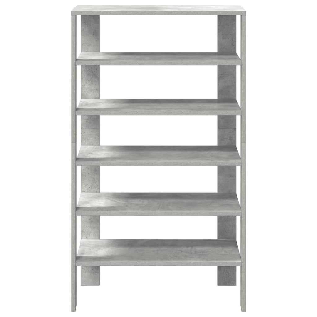 betonszürke szerelt fa cipőtartó 61x32x105 cm