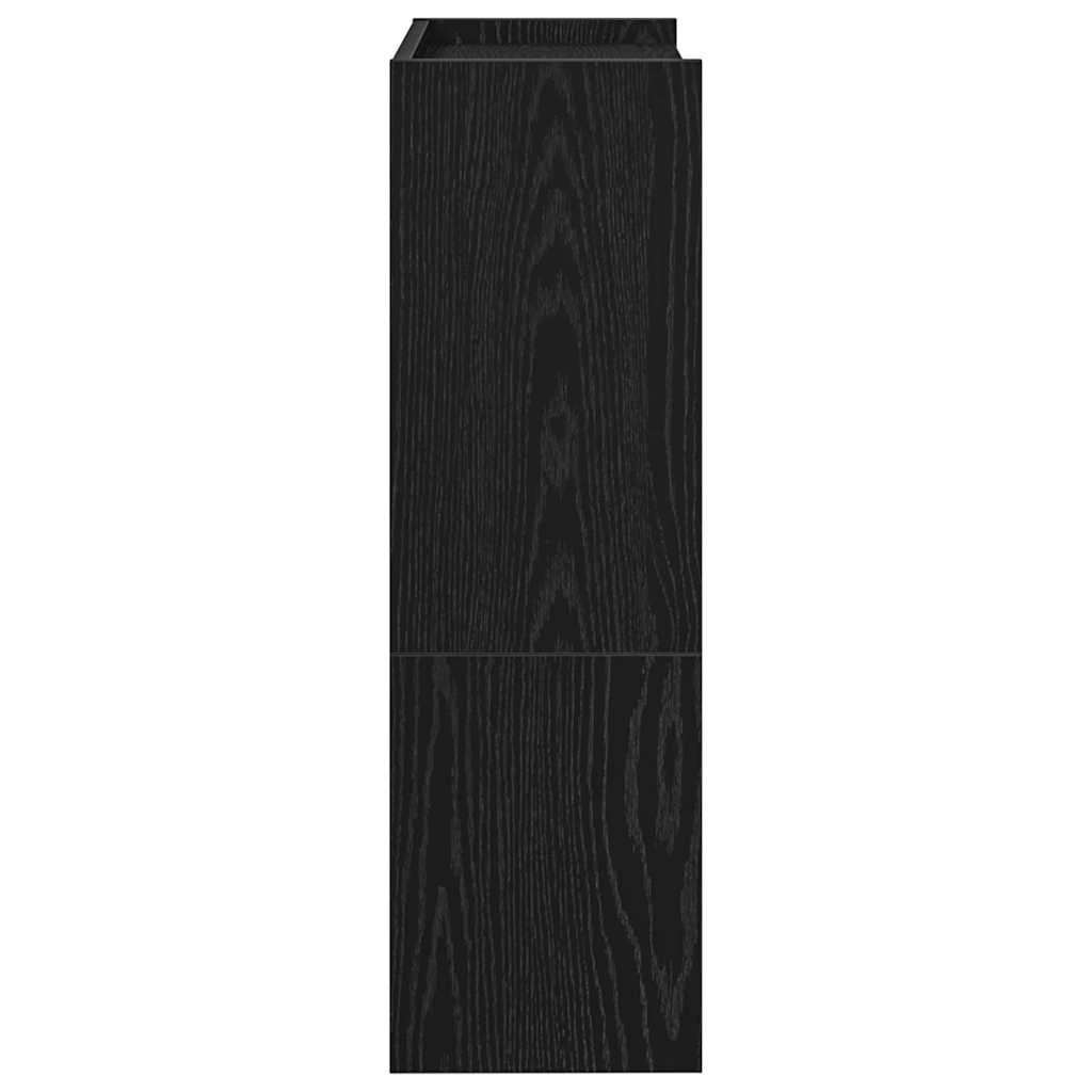 fekete szerelt fa cipőtároló szekrény 60x25x81 cm