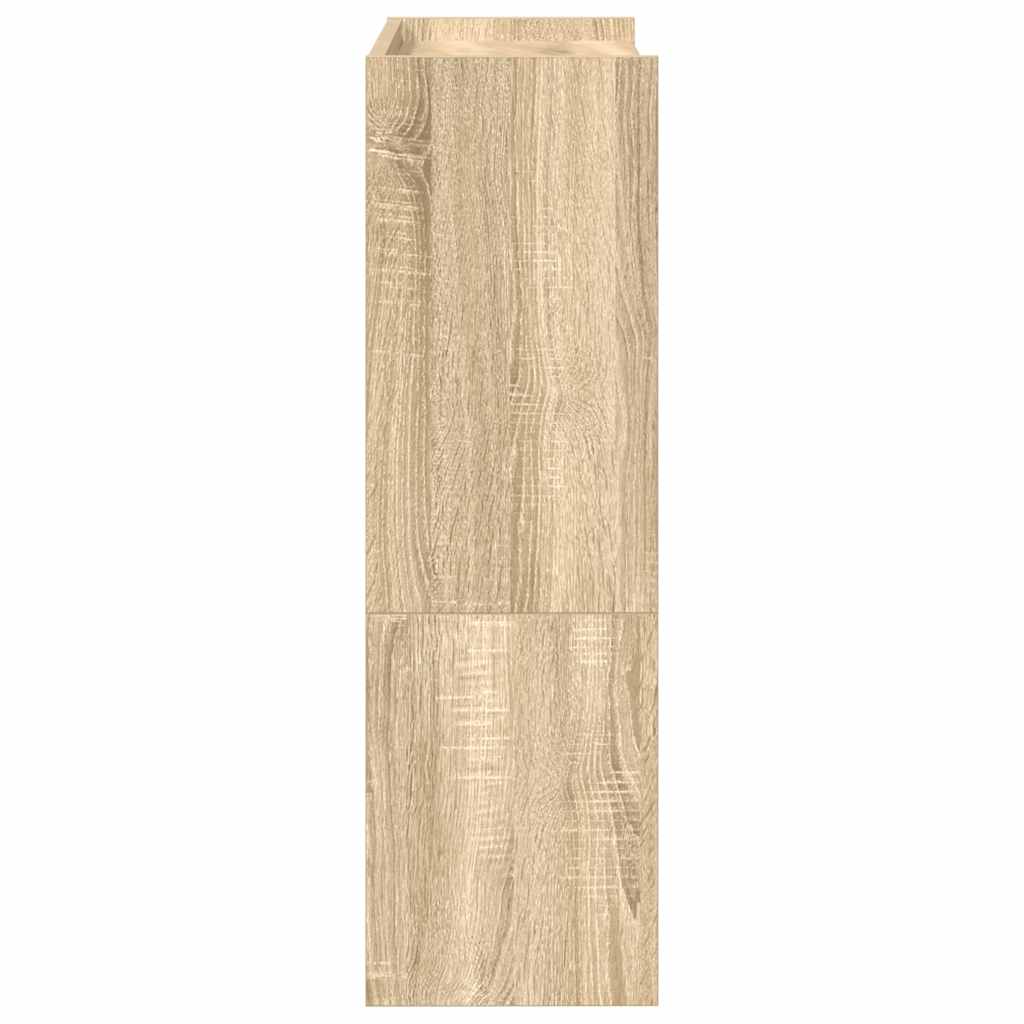 sonoma tölgy színű szerelt fa cipőtartó 60x25x81 cm