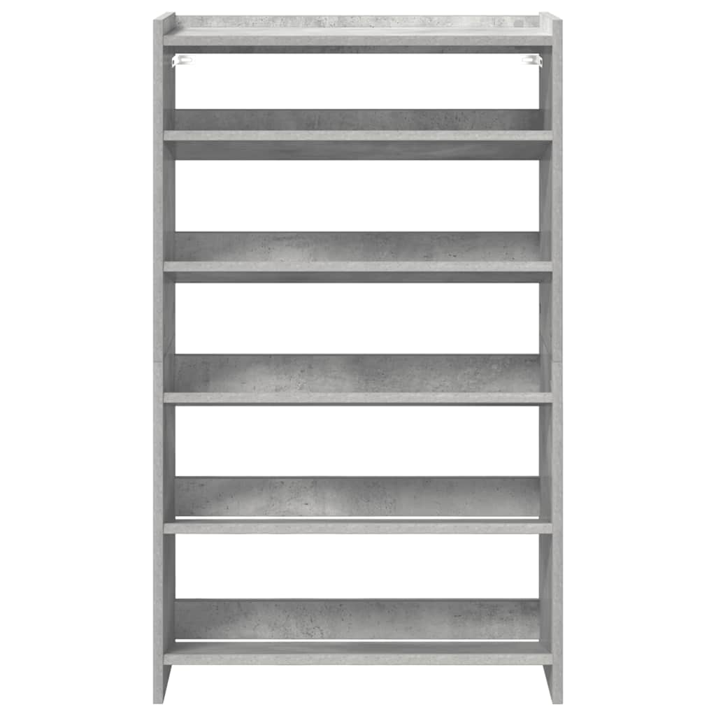 betonszürke szerelt fa cipőtartó 60x25x81 cm
