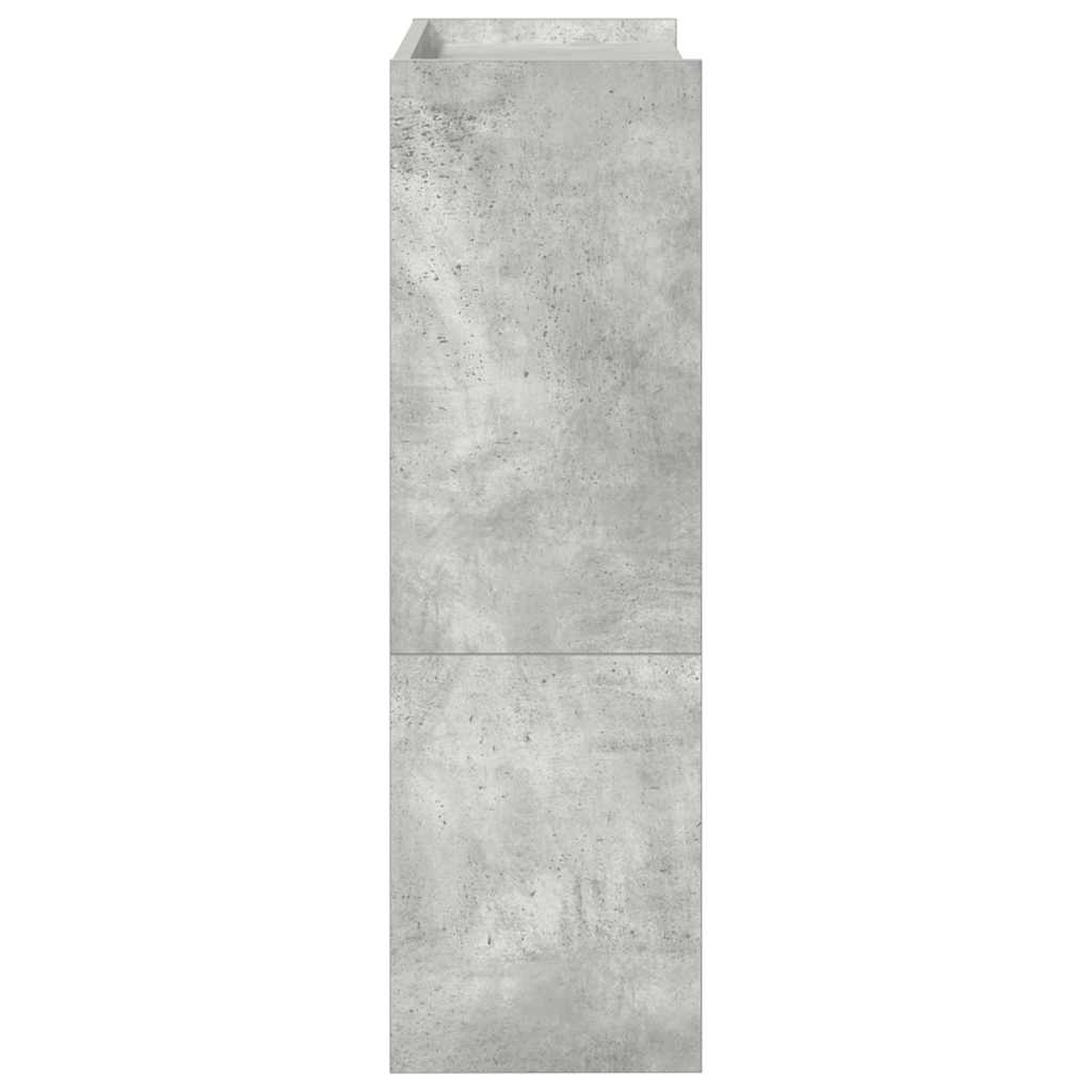 betonszürke szerelt fa cipőtartó 60x25x81 cm