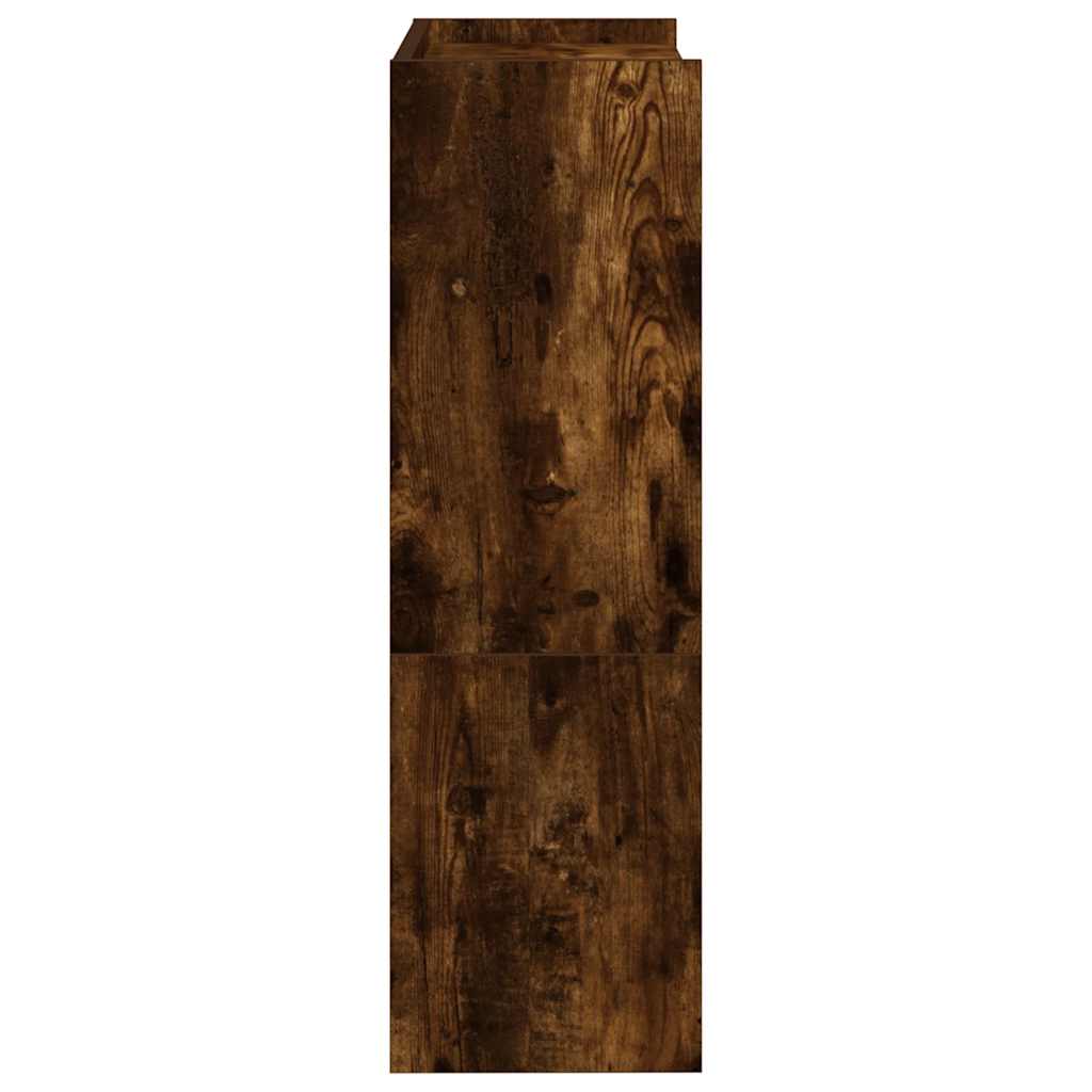 füstös tölgy színű szerelt fa cipőtartó 60x25x81 cm