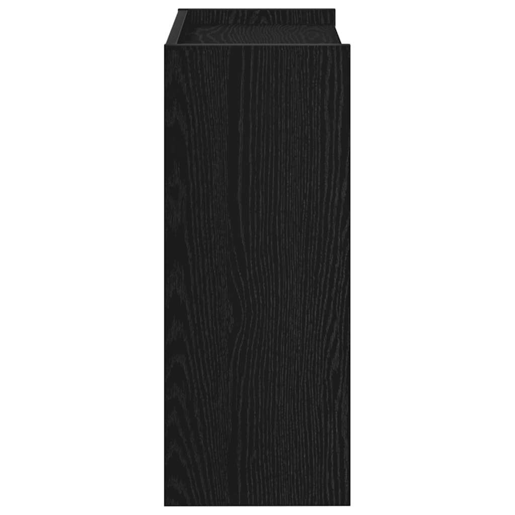 fekete szerelt fa cipőtároló szekrény 60x25x62 cm