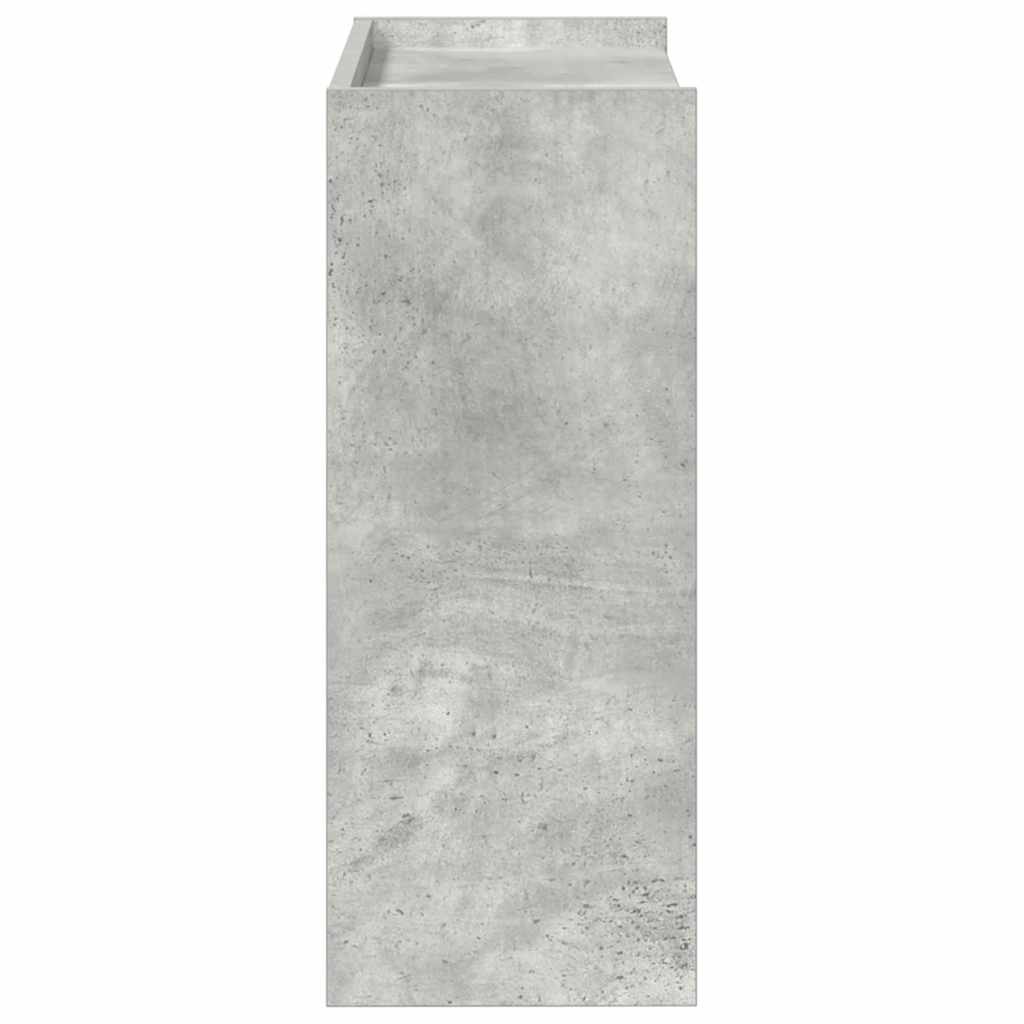 betonszürke szerelt fa cipőtartó 60x25x62 cm