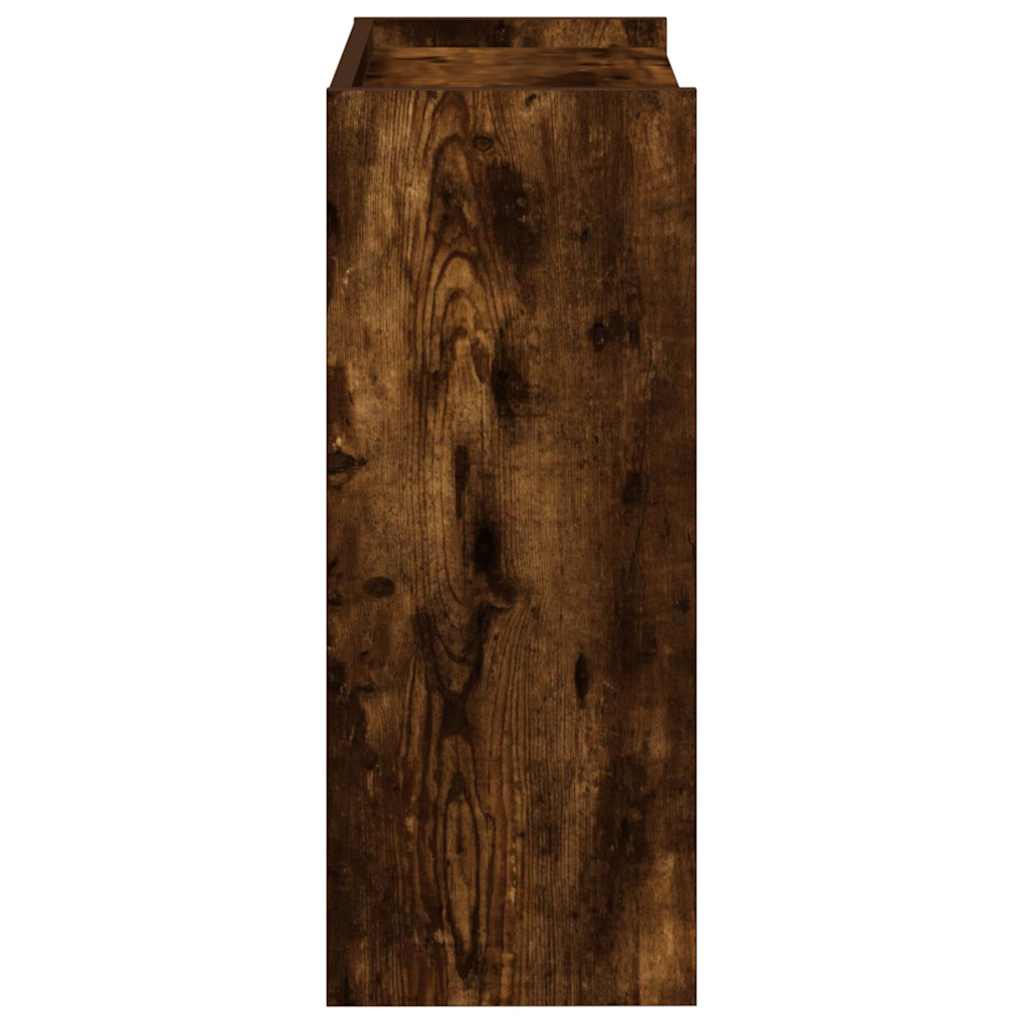 füstös tölgy színű szerelt fa cipőtartó 60x25x62 cm