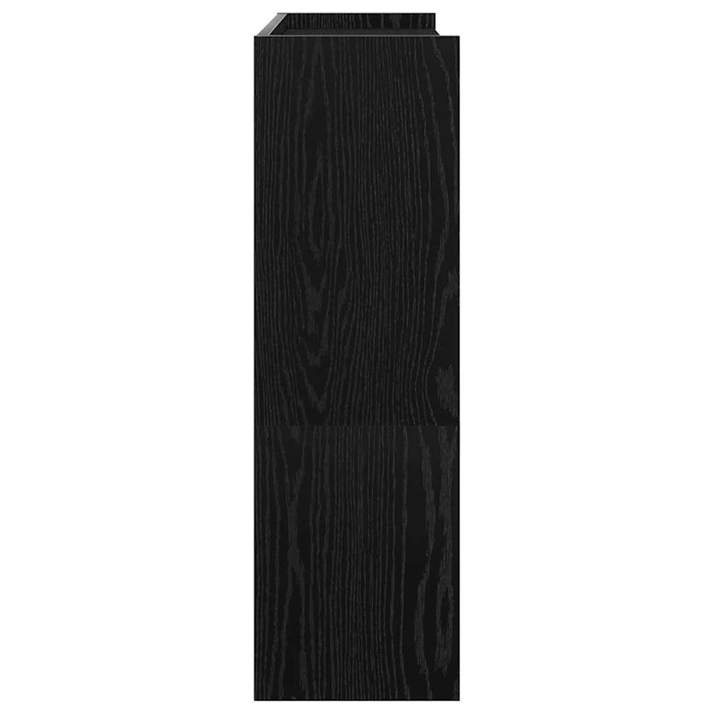 fekete szerelt fa cipőtároló szekrény 80x25x81 cm