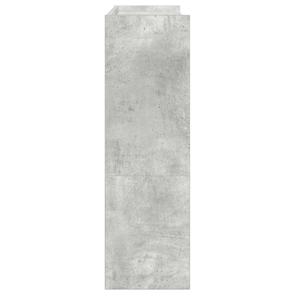 betonszürke szerelt fa cipőtartó 80x25x81 cm