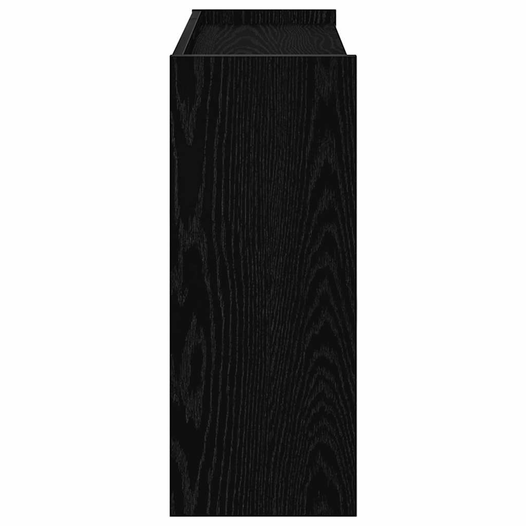 fekete szerelt fa cipőtároló szekrény 80x25x62 cm