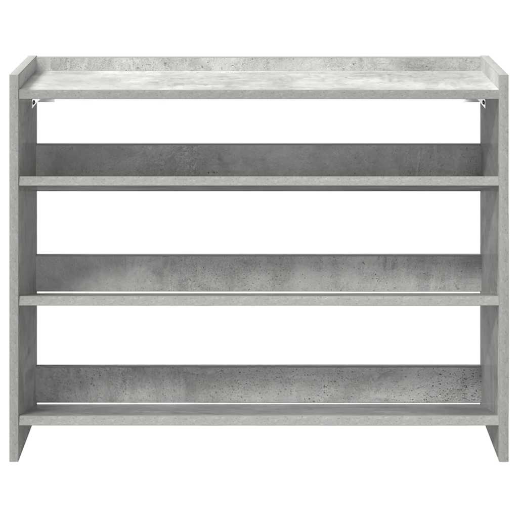 betonszürke szerelt fa cipőtartó 80x25x62 cm