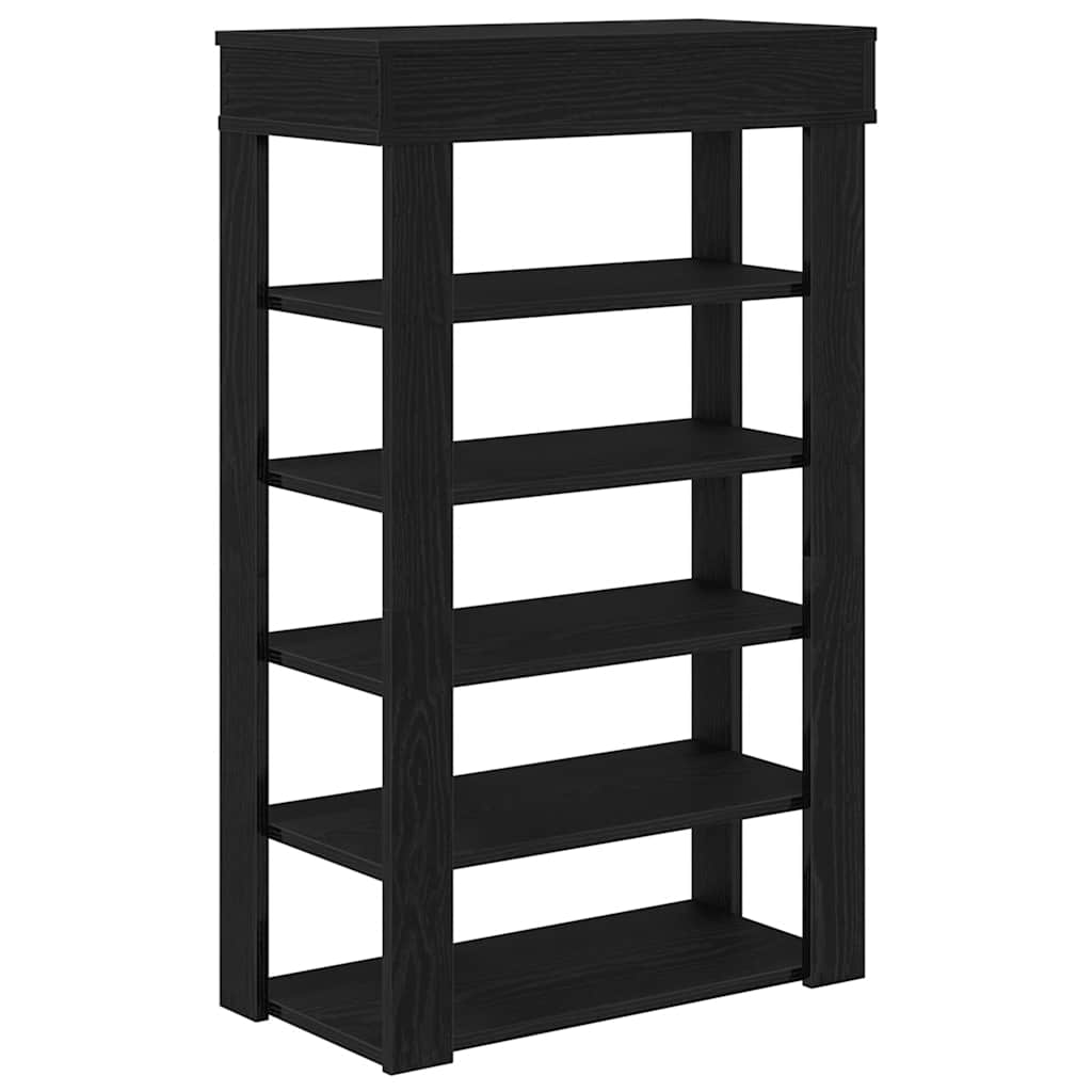 fekete szerelt fa cipőtartó 60x30x98 cm