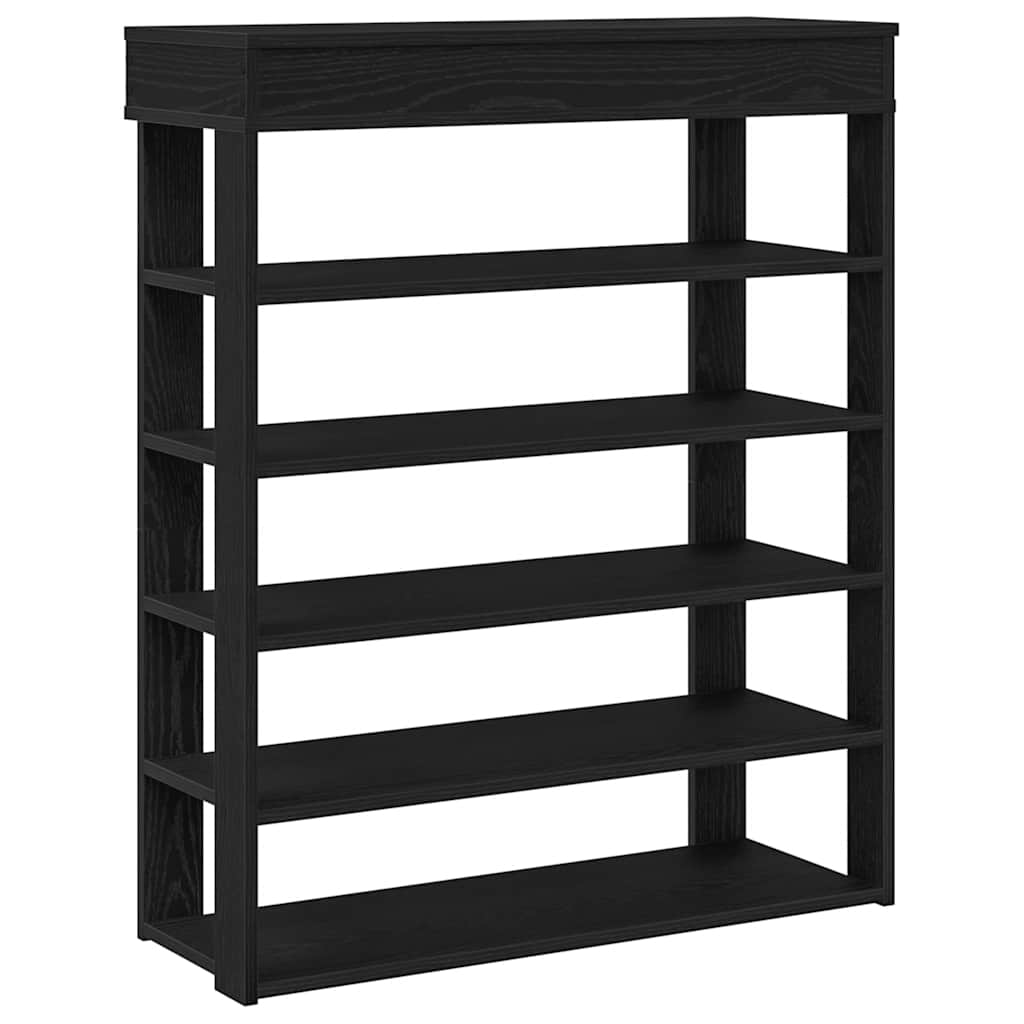 fekete szerelt fa cipőtartó 80x30x98 cm