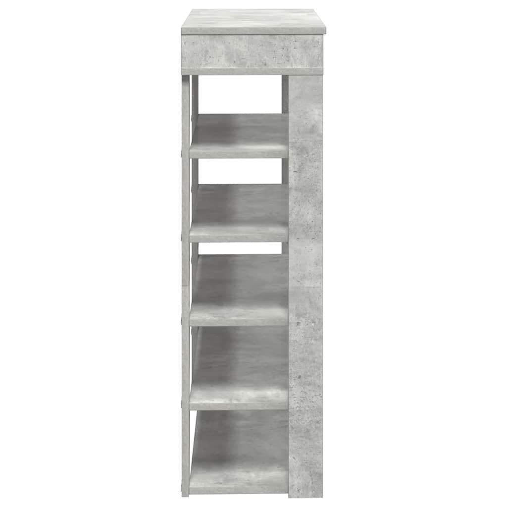 beton tölgy szerelt fa cipőtartó 80x30x98 cm
