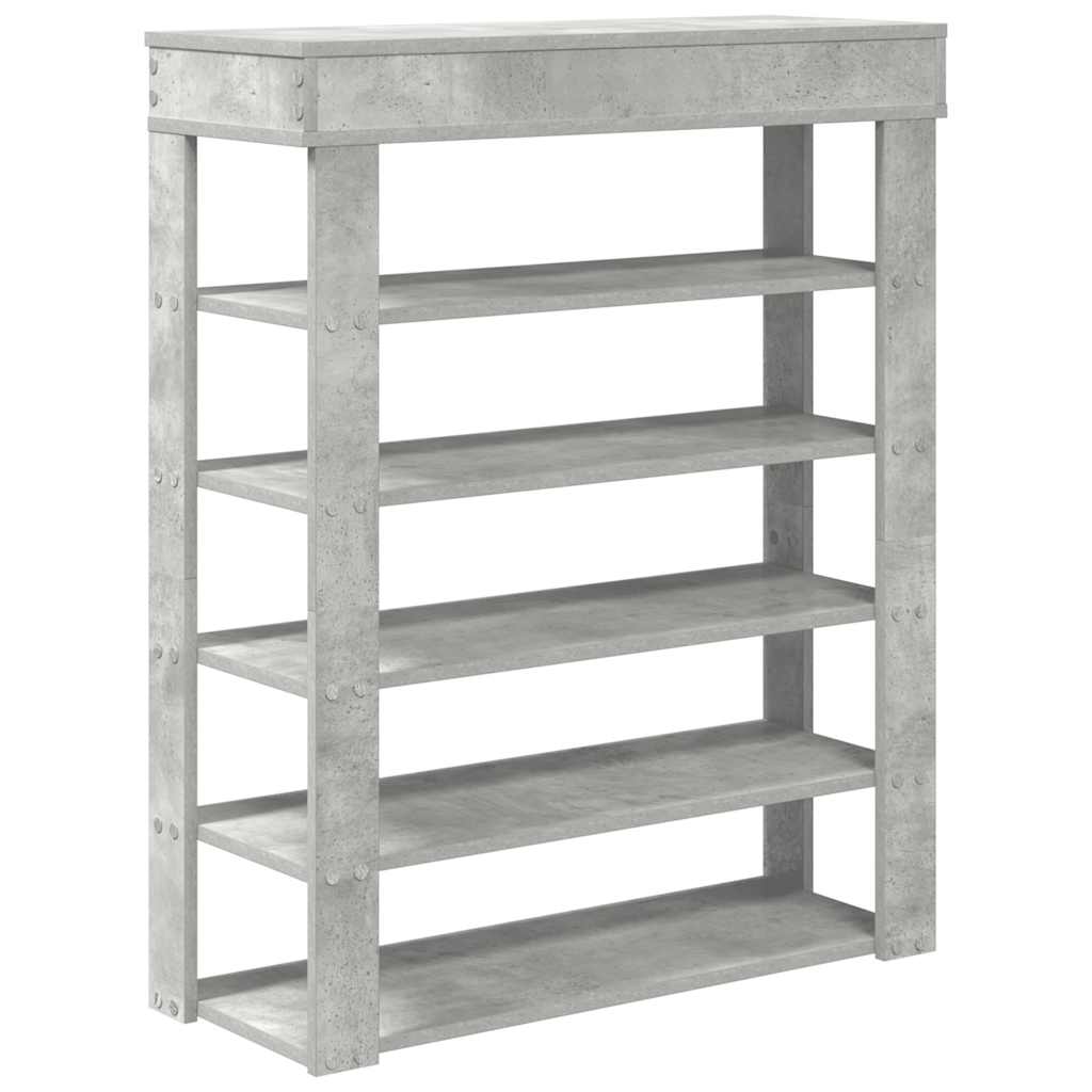 beton tölgy szerelt fa cipőtartó 80x30x98 cm
