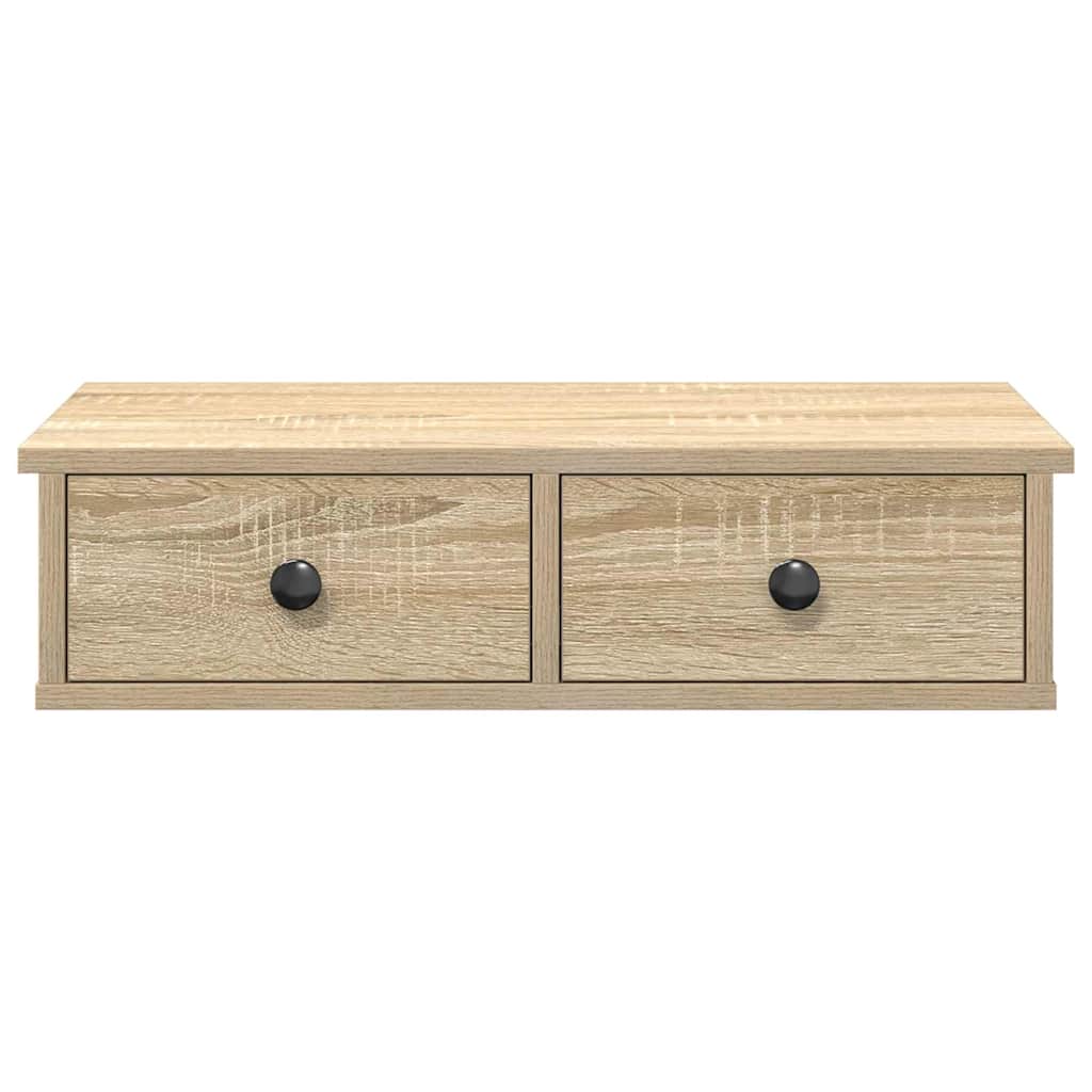 Falipolc fiókokkal sonoma tölgy 60x28x15 cm műszaki fa
