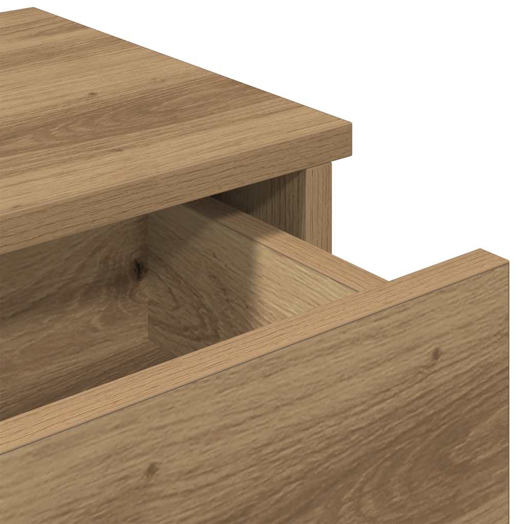 Falipolc fiókokkal artisian tölgy 60x28x15 cm műszaki fa