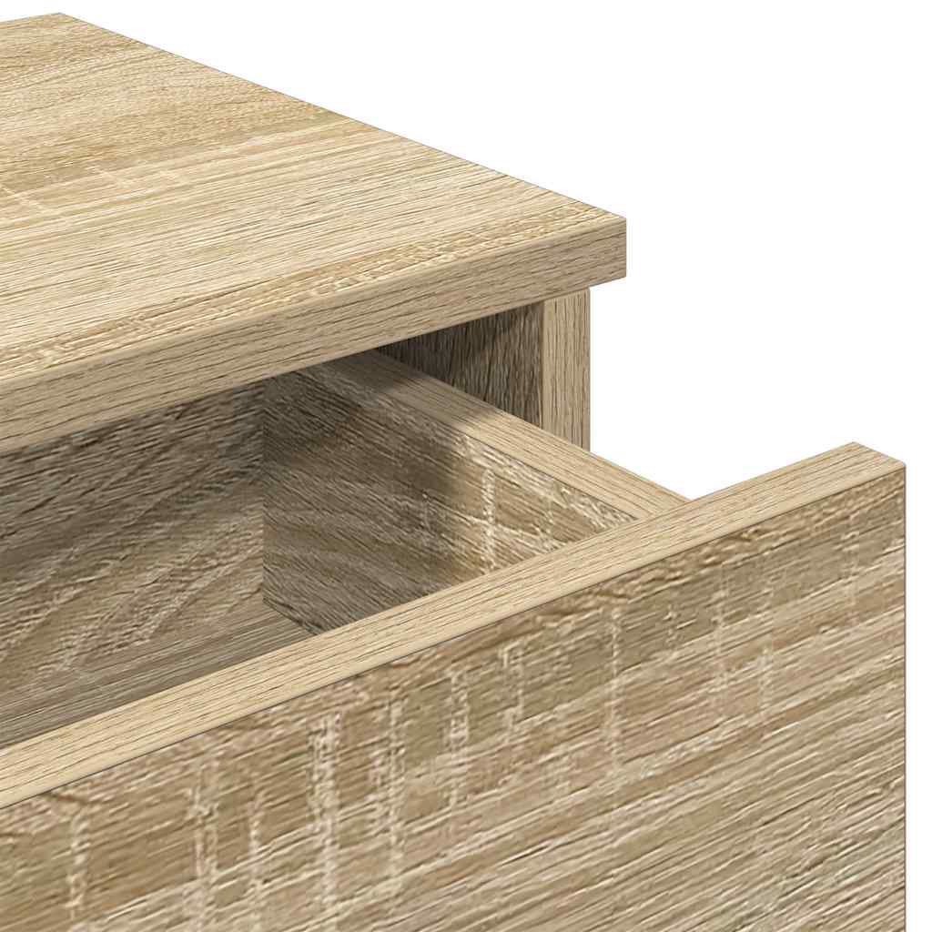 Falipolc fiókokkal sonoma tölgy 80x34x17 cm műszaki fa