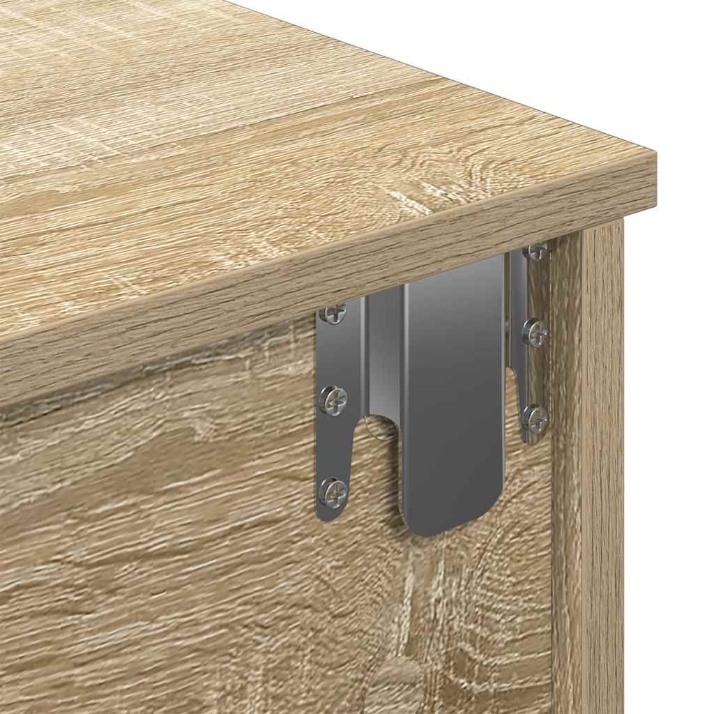Falipolc fiókokkal sonoma tölgy 80x34x17 cm műszaki fa