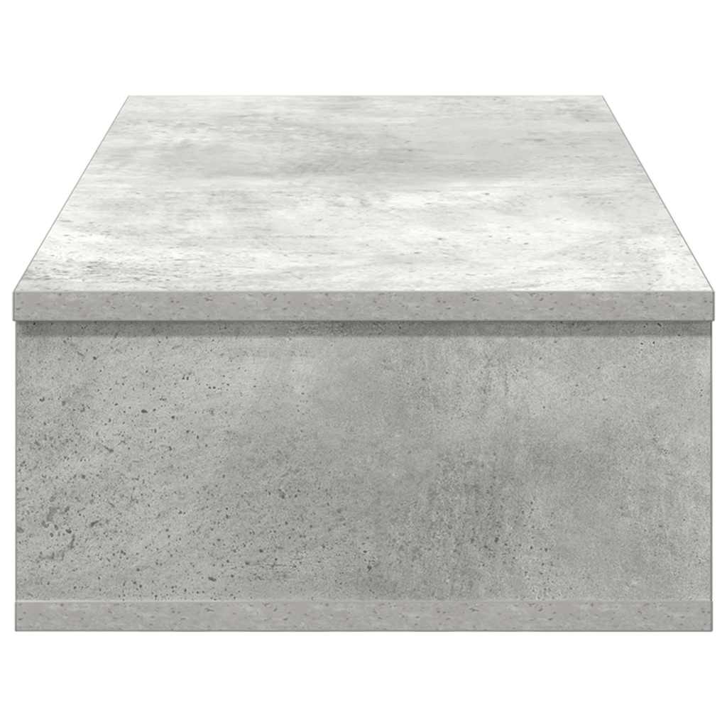Falipolc fiókokkal betonszürke 80x31x17 cm műszaki fa