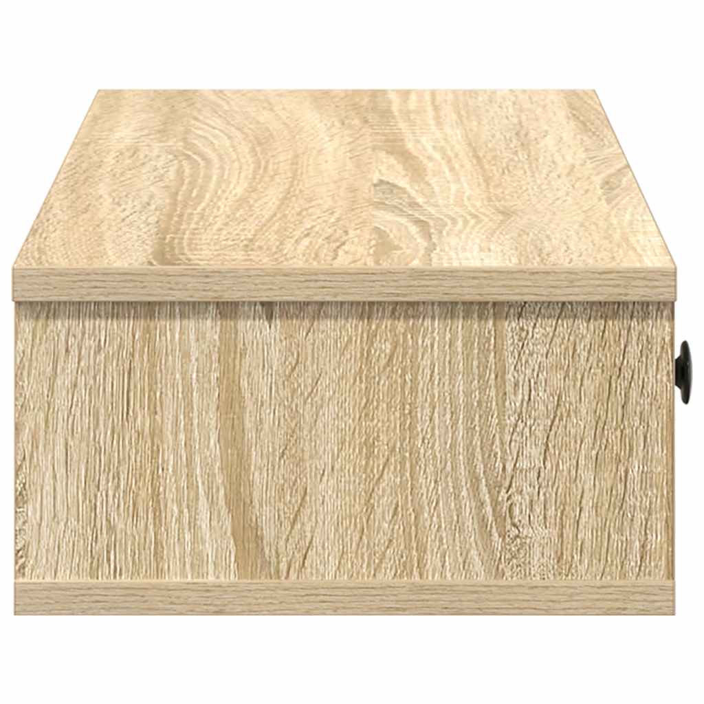 sonoma tölgy szerelt fa falipolc fiókokkal 100 x 37,5 x 19 cm