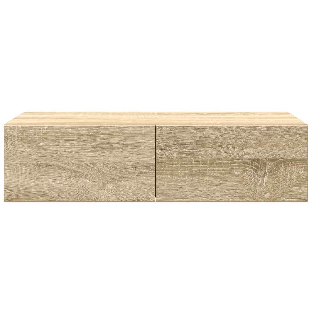 Falipolc fiókokkal sonoma tölgy 60x26,5x15 cm műszaki fa