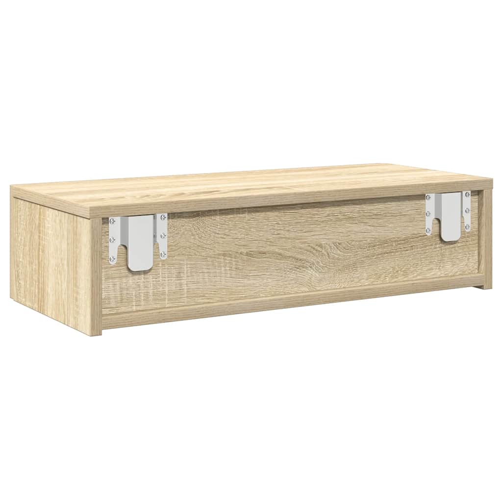 Falipolc fiókokkal sonoma tölgy 60x26,5x15 cm műszaki fa