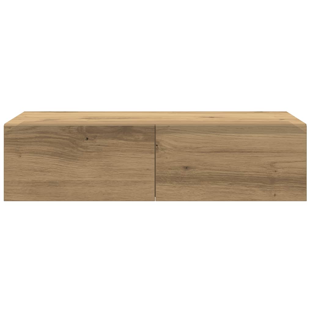 Falipolc fiókokkal artisian tölgy 60x26,5x15 cm műszaki fa