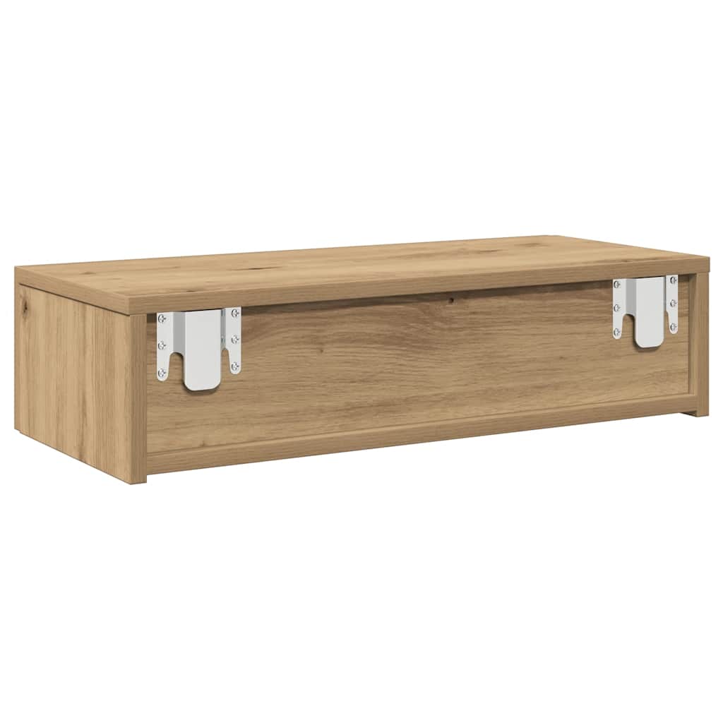 Falipolc fiókokkal artisian tölgy 60x26,5x15 cm műszaki fa