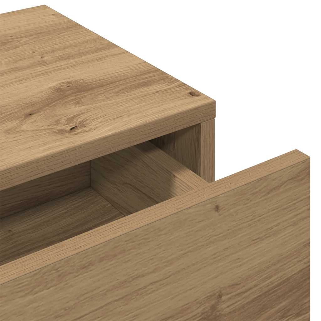 Falipolc fiókokkal artisian tölgy 60x26,5x15 cm műszaki fa