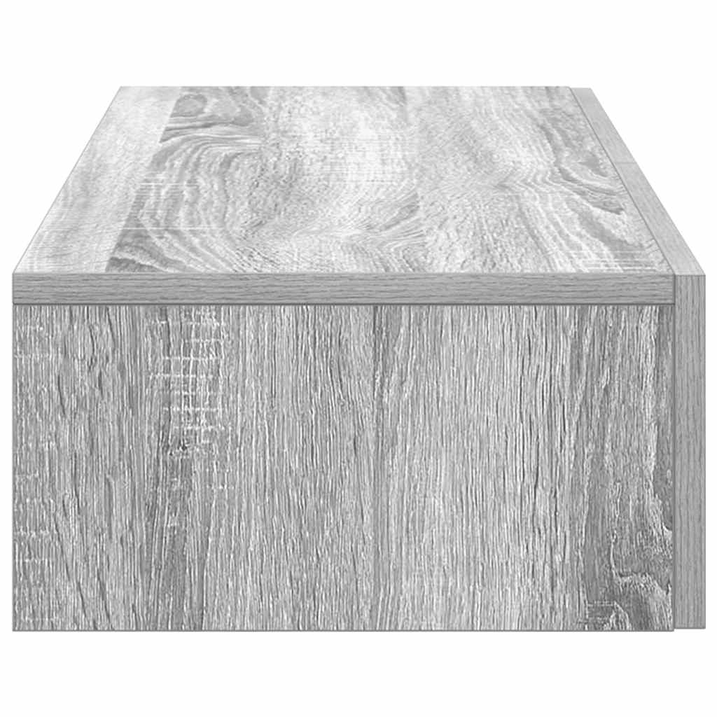 Falipolc fiókokkal szürke sonoma 80x33x17 cm műszaki fa