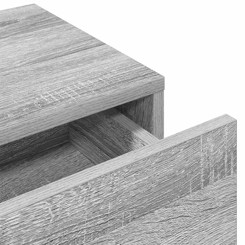 Falipolc fiókokkal szürke sonoma 80x33x17 cm műszaki fa