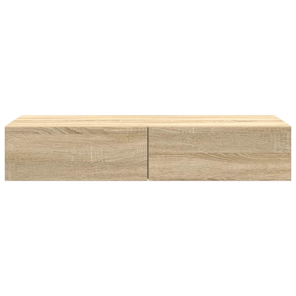 Falipolc fiókokkal sonoma tölgy 100x36x19 cm műszaki fa